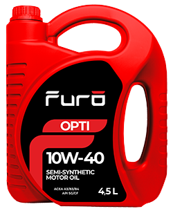 Полу-синтетическое моторное масло Furo OPTI 10W-40 SG/CF, 4.5л.