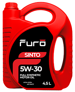 Синтетическое моторное масло Furo SINTO 5W-30 SN/CF, 4.5л.
