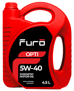 Синтетическое моторное масло Furo OPTI 5W-40 SM/CF, 4.5л.